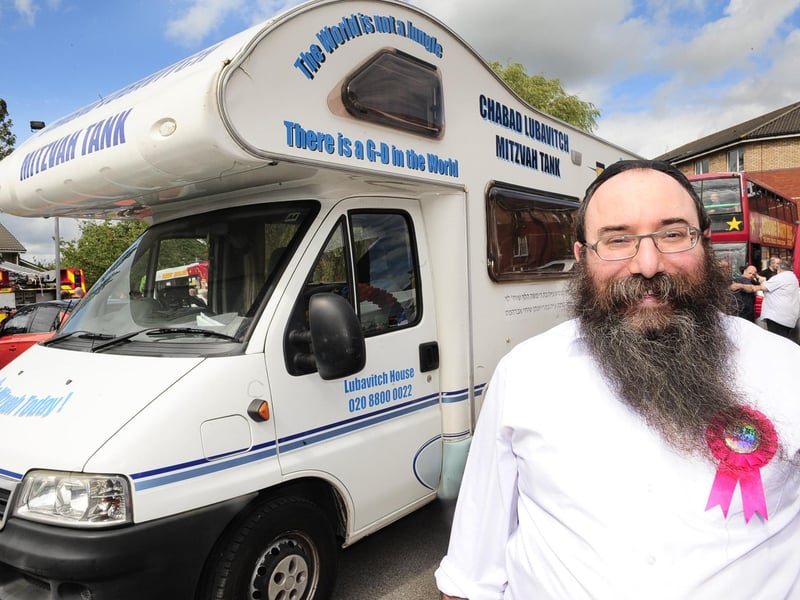 Rabbi Eli Pink was also celebrating his 43rd birthday by the Chabad Lubavitch Mitzvah Tank
