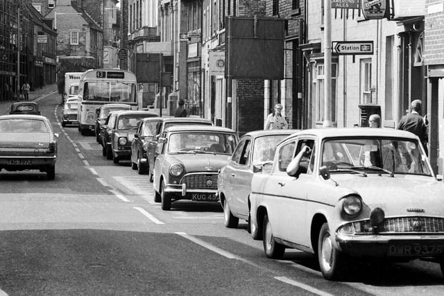 Traffic jams and congestion plagued the market town in April 1972.