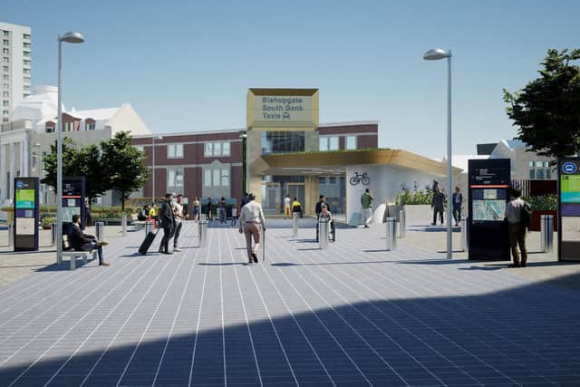 Work on a £46.1m revamp at the front of Leeds central station got underway in November.
