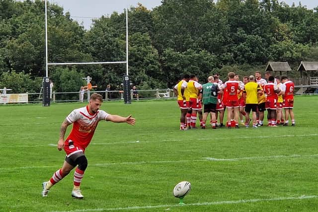 Luke Littlewood's goal kicking could be vital for East Leeds if the promotion play-off against Oulton Raiders goes to the wire. Picture by Peter Smith.