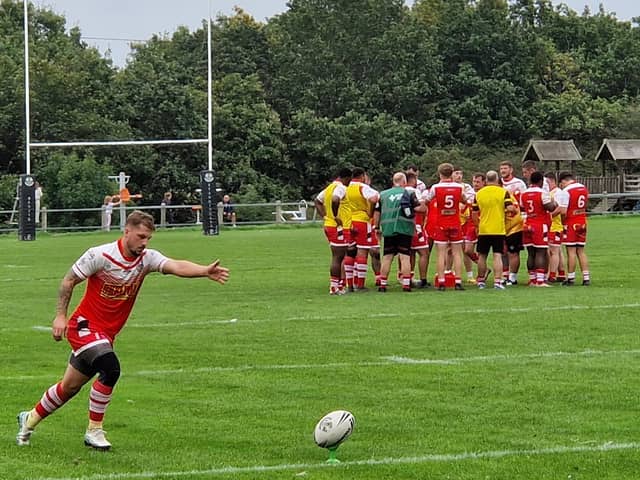 Luke Littlewood's goal kicking could be vital for East Leeds if the promotion play-off against Oulton Raiders goes to the wire. Picture by Peter Smith.