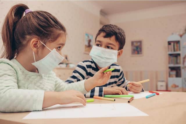 Face coverings should not be worn by children under the age of two