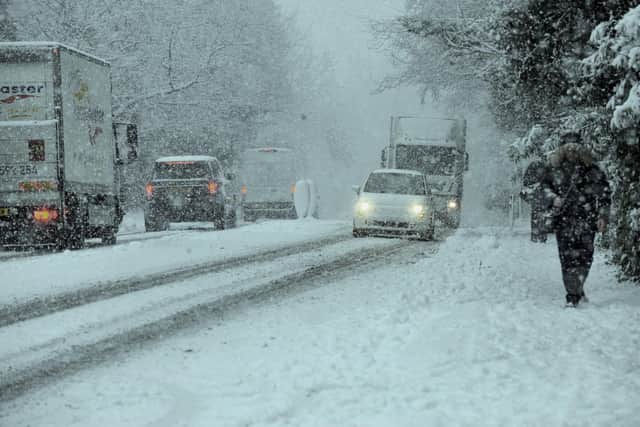 The weather alert for snow will cover key motorways across England. Picture: Steve Riding