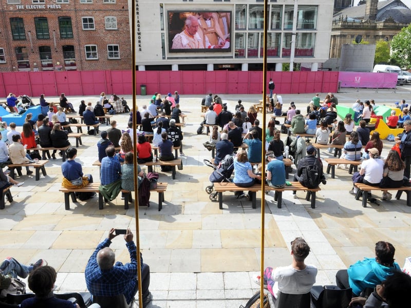 Benches were put in place for the celebrations.