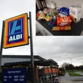 We went to look at how far £20 would get us in Aldi.