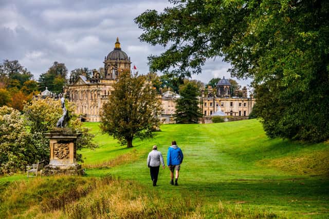The trees and shrubs within the grounds of Castle Howard.