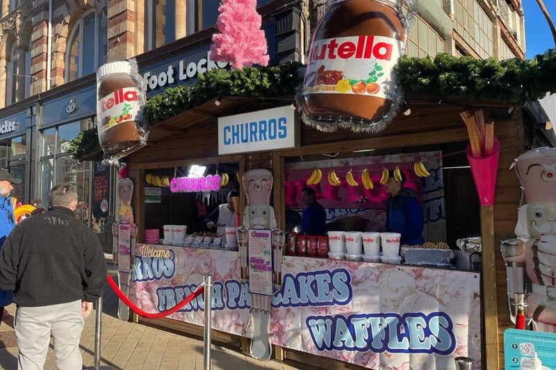 This stall, on Briggate, serves churros, waffles and pancakes.