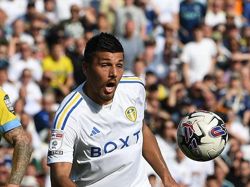 Leeds' new number seven is none other than £12m summer signing Joel Piroe who found the net on his debut against Ipswich Town last month. (Pic: Jonathan Gawthorpe)