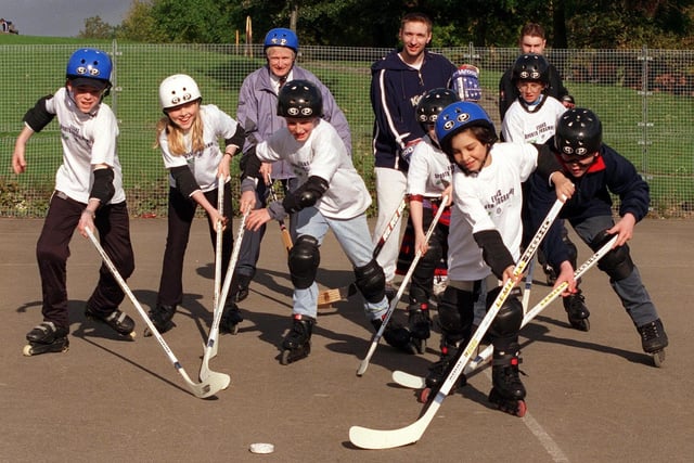 Great Britain roller hockey captain Phil Brook was on hand at Cross Flatts Park and South Leeds Sports Centre in October 1998 to give exclusive coaching sessions to would-be new players.