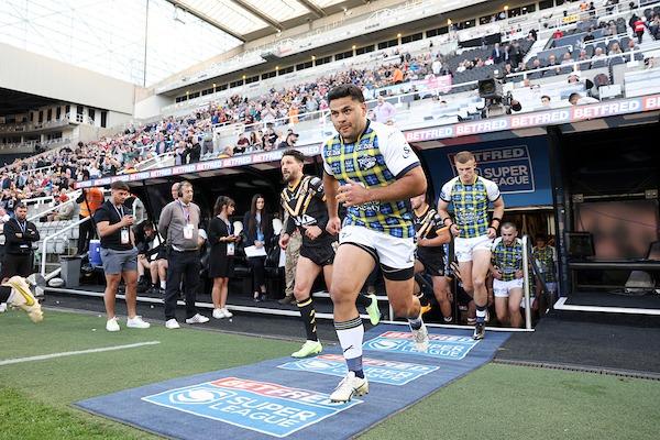 Rhyse Martin takes to the field at St James's Park ahead of Leeds Rhinos' derby with Castleford Tigers.