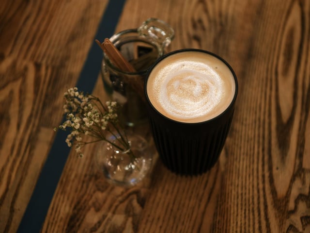 Shokupan offers a range of coffees, including matcha lattes