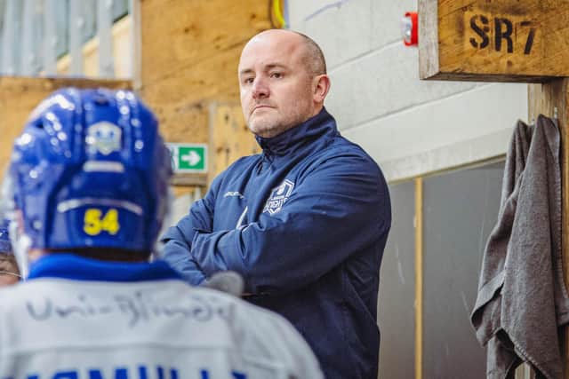 WARY: Leeds Knights' head coach, Ryan Aldridge, believes Swindon Wildcats could prove a dark horse in this year's NIHL National title race. Picture: Jacob Lowe/Leeds Knights