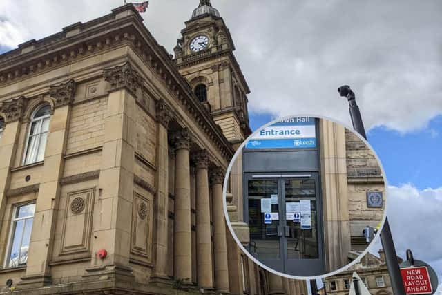 Morley Town Hall in Leeds, which has been locked "indefinitely".