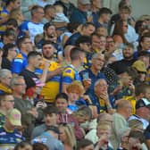 Leeds Rhinos fans at the game agianst Bradford Bulls.