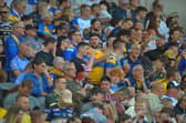 Leeds Rhinos fans at the game agianst Bradford Bulls.