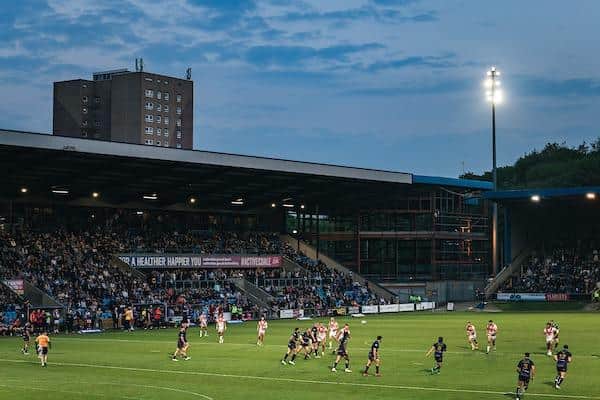 A crowd of more than 4,600 watched Championship side Halifax Panthers take on Super League champions St Helens at The Shay last week. Picture by Alex Whitehead/SWpix.com.