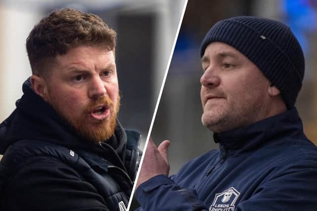RIVAL: Hull coach Matty Davies and Leeds coach Ryan Aldridge.