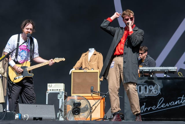 Leeds band Yard Act opened proceedings on Saturday on the Main Stage East