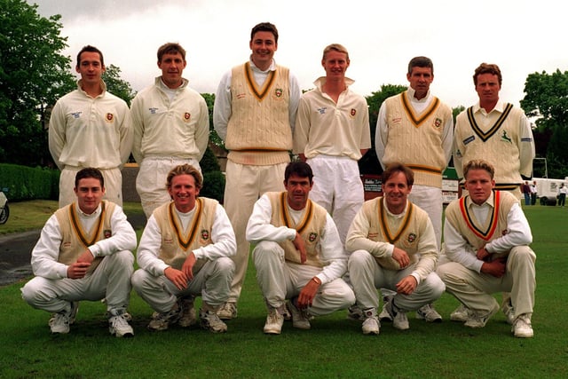 Pudsey St Lawrence, who played in Division 1 of the Bradford League, pictured in May 1997. Back row, from left, are Cameron Bailey, Ian Priestley, Adrian Rooke, Paul Hutchinson, Dave Robertshaw and Ashley Metcalfe. Front row, from left, are Craig Thomas, Gary Fellows, Chris Gott (captain), James Goldthorp and Pierre DeBruyn.