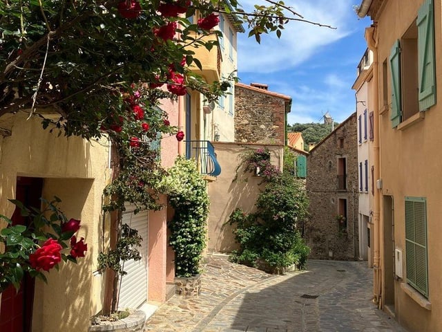 Street in Collioure near Perpignan.