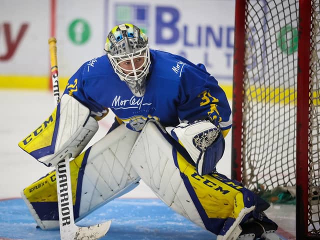 GOSP-WALL: Sam Gospel was in 'outstanding' form for Leeds Knights over the past few days, particularly at Bristol Pitbulls where he recorded a shutout in an 8-0 win, Picture: Steve Cunningham/Knights Media.