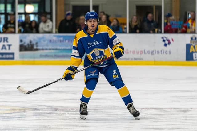 GOOD START: Defenceman Bailey Perre has made a good impression in his first full season at NIHL National level. Picture courtesy of Oliver Portamento