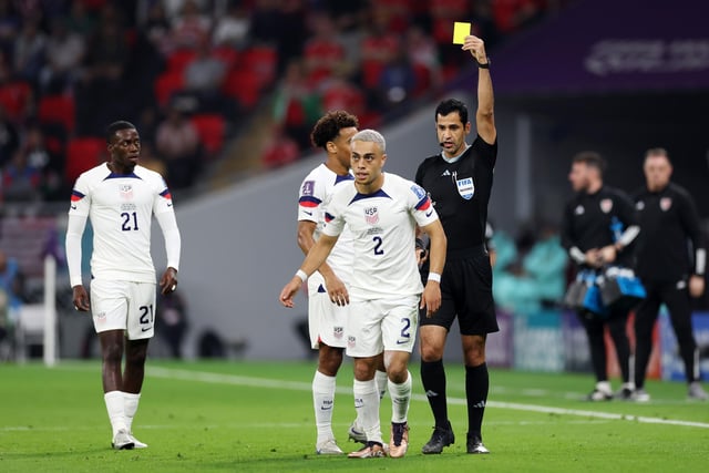 Right-back: Dest (C) was booked during USA's 1-1 draw with Wales (Photo by Buda Mendes/Getty Images)