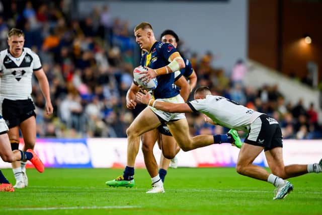 Ash Handley in action for Leeds Rhinos against Hull FC two weeks ago. Picture by Allan McKenzie/SWpix.com.