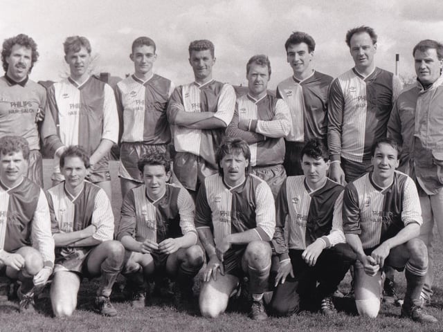Black Rock who reached the final of the Wakefield Tetley League Division 3 Cup with a 7-2 win against Pot Oil in March 1990. Back row, from left, are Graham Wilkinson, Andrew Page, Mark Spacey, Chris Tandy, Sean McPhale, Gary Simpson, Terry Mills and John McKinley (manager). Front row, from left, are John Gray, Graham Crossley, Stephen Fleming, Geoff Gilbert, Paul Thornton and Glyn Hayden.