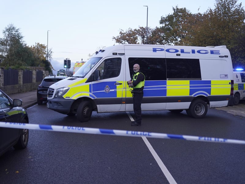 Police activity in Horsforth, Leeds, after a 15-year-old boy has been taken to hospital in a critical condition after he was assaulted near a school. Photo credit: Danny Lawson/PA Wire