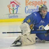 STEPPING UP: Harrison Walker helped Leeds Knights secure three wins in as many nights after being asked to deputise for No 1 netminder Sam Gospel. Picture: Ryan Whitford/Knights Media.