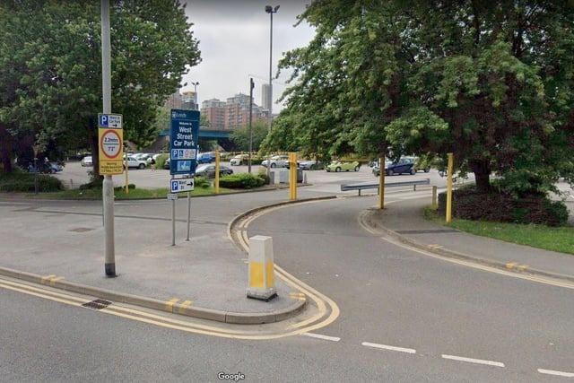 West Street Car Park - £3.70. Address: Wellington St, Leeds LS1 4PD.
