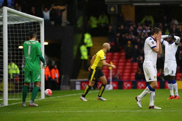 FREAK RUN: Of Leeds United away games in the FA Cup, going all the way back to the fifth round defeat at Watford, above, of February 2016.
Photo by Richard Heathcote/Getty Images.