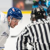 ON TARGET: Matt Barron scored a late power play goal, but it wasn't enough to prevent a 6-2 defeat for Leeds Knights at Milton Keynes Lightning. Picture: Jacob Lowe/Knights Media.