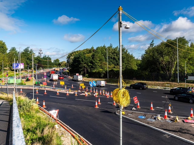 The road re-opens during the daytime with 30mph speed limits and other traffic management measures in place to allow improvements to be carried out safely.