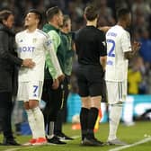 START SHOUT: For Leeds United striker Joel Piroe, second left with boss Daniel Farke, from ex-Whites midfielder David Prutton. Picture by Danny Lawson/PA Wire.