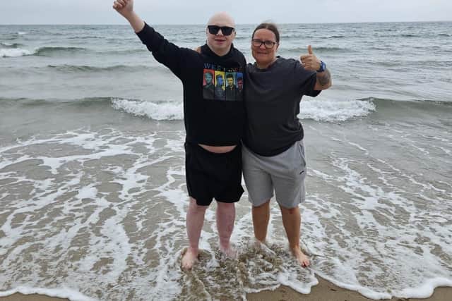 Mark enjoyed his life-changing trip alongside Support Worker Zoe.