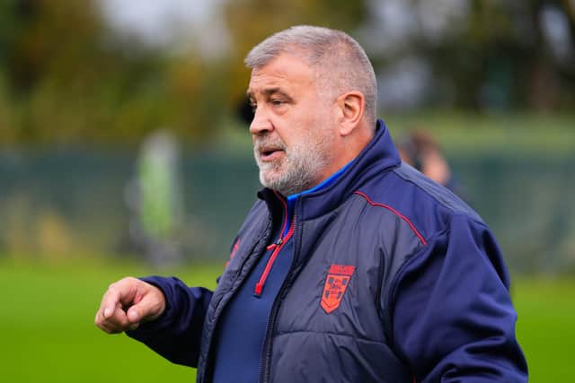 Former Leeds Rhinos prop Barrie McDermott has urged England coach Shaun Wane, pictured, to throw "something different" at Australia in Saturday's opening Test. Picture by Olly Hassell/SWpix.com.