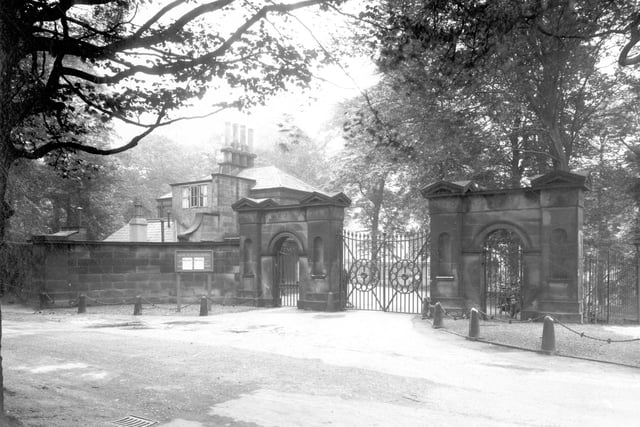 The entrance to Chapel Allerton Hospital pictured in May 1938. It became a centre for war pensioners and a specialist hospital for the fitting of artificial limbs.