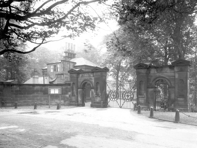 The entrance to Chapel Allerton Hospital pictured in May 1938. It became a centre for war pensioners and a specialist hospital for the fitting of artificial limbs.