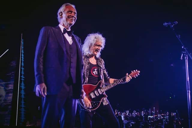 Andrea Bocelli and Brian May