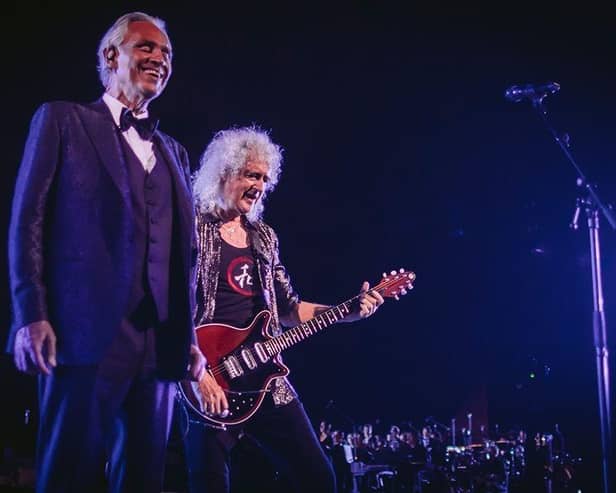 Andrea Bocelli and Brian May