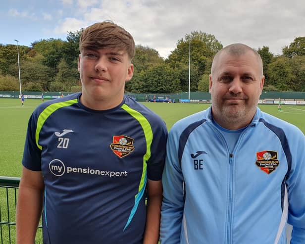 Ben Edwards, from Hemsworth, started the Yorkshire Elite Football Club last October after his son Tom's injury while playing junior football.