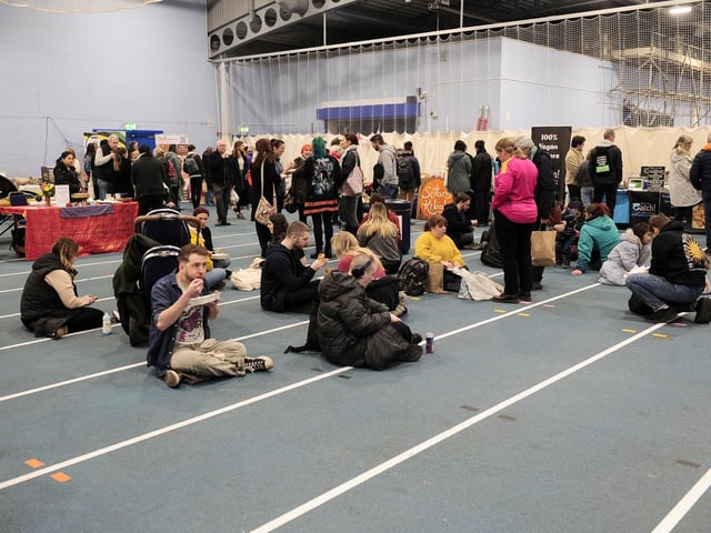 The South Leeds Stadium was filled with like-minded people who enjoyed some of the fabulous food offerings and listened to fascinating talks.