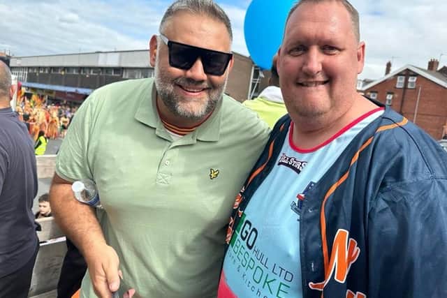 Danny was appointed as director of LDC Radio this year. He's pictured here with the station's co-founder Daniel Tidmarsh at Leeds West Indian Carnival.