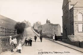Many children, like these pictured here in Albion Road, Thornhill Edge, may well have attended the Thornhill Walker Welfare Charity school which for many years was the only school in Thornhill to provide free education, thanks to Richard Walker.