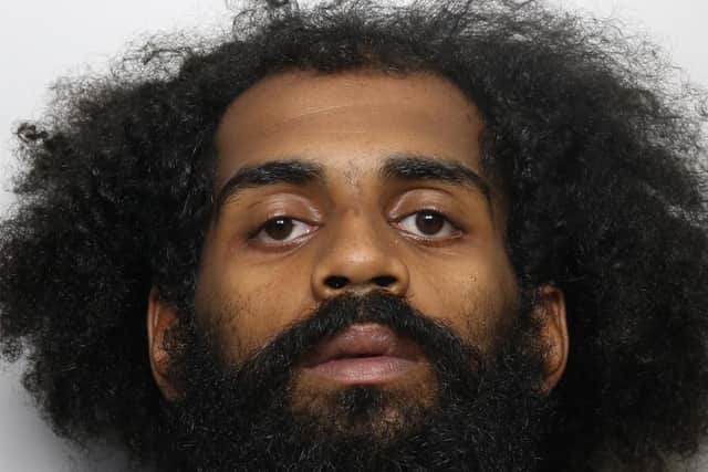 Sanchez Njie, 23, of Brander Road, Gipton, Leeds, was sentenced to four years' imprisonment at Leeds Crown Court on November 27 after he pleaded guilty to three counts of possession with intent to supply crack cocaine, possession with intent to supply heroine and possession of cannabis. Photo: West Yorkshire Police.