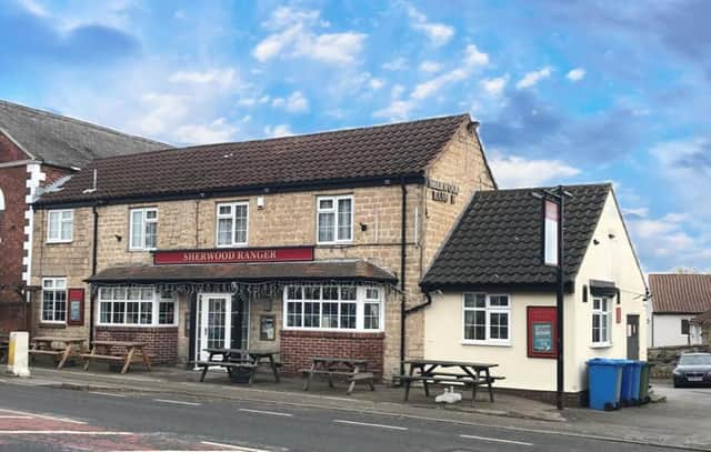 The pub, at 100 High Road, Carlton-in-Lindrick, is on sale for £185,000 plus VAT. It is a semi-detached primarily two storey property of stone construction with a single
storey addition to the side.
