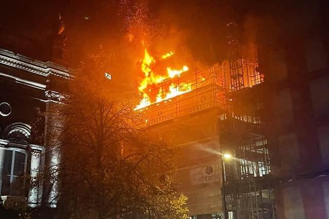 Firefighters rushed to the sight of a large blaze with city centre buildings evacuated after a fire broke out at the vacant Leonardo Building on Cookridge Street. Police later confirmed that the incident was being investigated as arson.