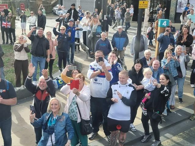 Thousands were there to cheer their returning heroes.